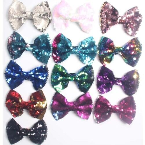 5-inch Reversible Sequin Bow Hair Clip Girl Hair Clips Childrens Large Bow Konte Hairpain Women Hair Accessories Halloween