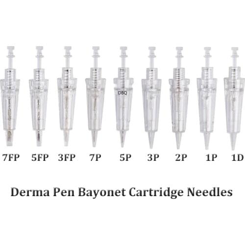 50pcs Permanent Makeup Machine Tattoo Cartridge Needle Bayonet Tattoo Gun 1R/3R//5R/3F for Digital Eyebrow/lips/eyeliner Machine
