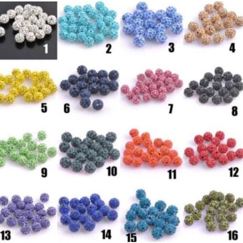 6mm 10mm 8mm 12mm 14mm 100pcs/lot BALL mixed random WOM3W2 Beads necklace bracelet making findings crystal