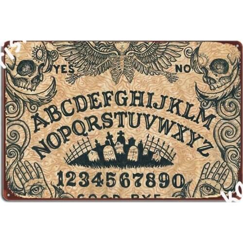 Angel Of Death Witch Board Metal Signs Wall Cave pub Garage create Plaques Tin sign Posters