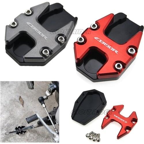For HONDA CB190R CB 190R CB190 2016 2017 2018 Motorcycle Side Kickstand Stand Extension Support Plate pad Logo Accessories
