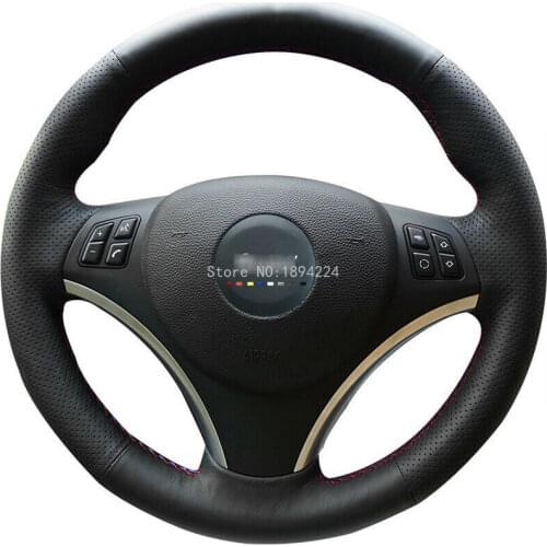 Breathable Genuine Leather Stitch Car Steering Wheel Cover For BMW E90 320i 325i