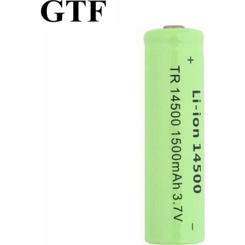 GTF 3.7V 1500mAh 14500 Li-ion Rechargeable Battery for Flashlight Car Toy camera interphone