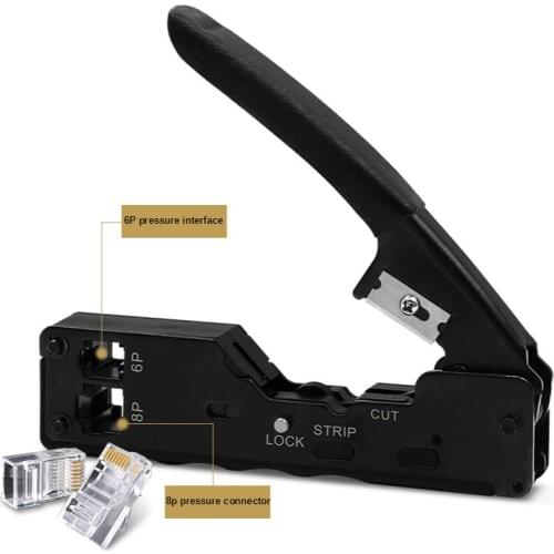 Cat7 Cat8 Tail Clip RJ45 Connector Crimping Pliers Cat5e Cat6 Cable Clamp RJ11 6P Telephone Line Clamp Pliers Network Tool