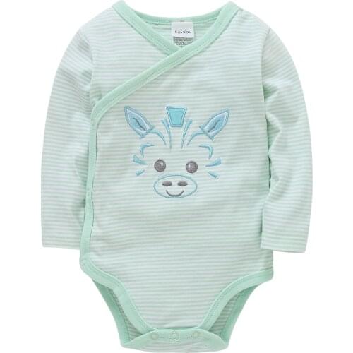 Long Sleeve Organic Cotton Newborn Baby Jumpsuit Cute Infant Baby Clothes for Gifts Beige Toddler Boys Girls Rompers Bebe Roupas