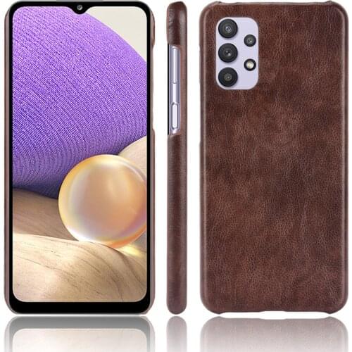Litchi Leather Anti-Sweat Precise Cutouts Case for Samsung Galaxy A02 A32 5G A52 A72 A71 A81 A21S A31 Note 20 S20 S21 Cover