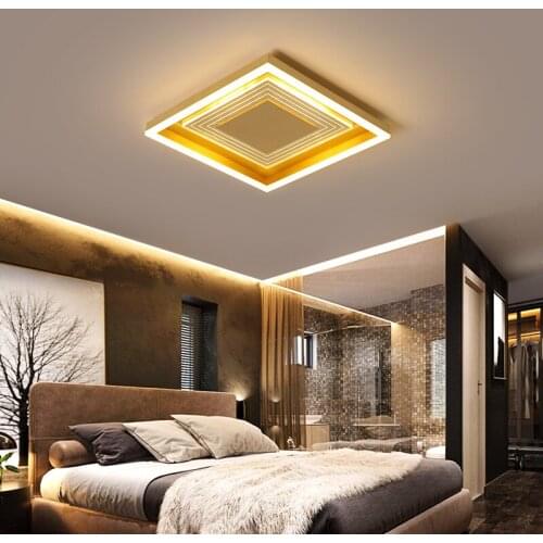 Modern LED Chandelier Lights For Bedroom Foyer Study Room Round Square Luxury Lamps home Deco Lighting Luminaire AC 90-260V