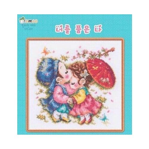 Free delivery Top Quality popular counted cross stitch kit wedding kiss, korea wedding cross stitch SO Series