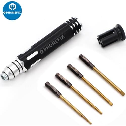 4 in 1 Hex Screw driver Tools Kit Set 1.5mm 2.0mm 2.5mm 3.0mm Hex Screwdriver Replaceable bit for RC Helicopter Car Boats Repair