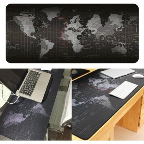 Anti-slip World Map Pattern Gaming Computer Mouse Keyboard (70cm*30cm*0.2cm) for Dota LOL CS GO