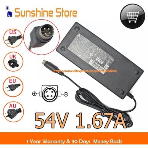 Original Delta 54V 1.67A 90W AC Adapter ADB-90DR B Round With 4 Pin For CISCO SG350-10P SG250-10P SF352-08P Power Supply