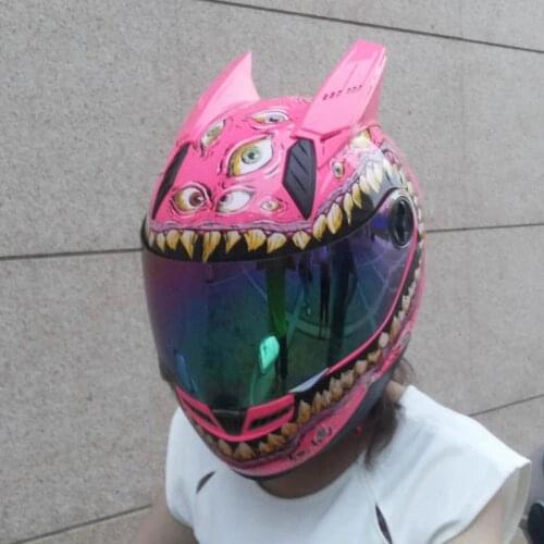 Free Shipping Women Pink Color Helmet Motorcycle Full Face Helmet Unisex Safety Helmet Racing Helmet Running Helmet