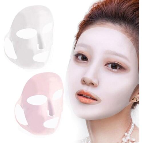 Silicone Face Mask Sheet Mask Moisturizing Anti-off Mask Ear Fixed Prevent Essence Evaporating Reusable Mask for Face Skin Care