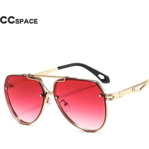 46675 Oversized Men Women Pilot Luxury Sunglasses Metal Frame Fashion Shades UV400 Vintage Glasses
