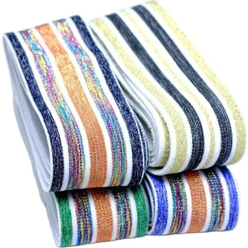 Super 4CM wide high quality durable trouser skirt belt/sewing garment accessories/color striped elastic band