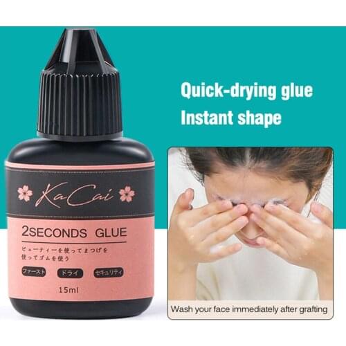 15ML Ultra super Glue Individual eyelash extensions glues fast drying glue 2 Second Black Lashes Adhesive 70 days Long Lasting
