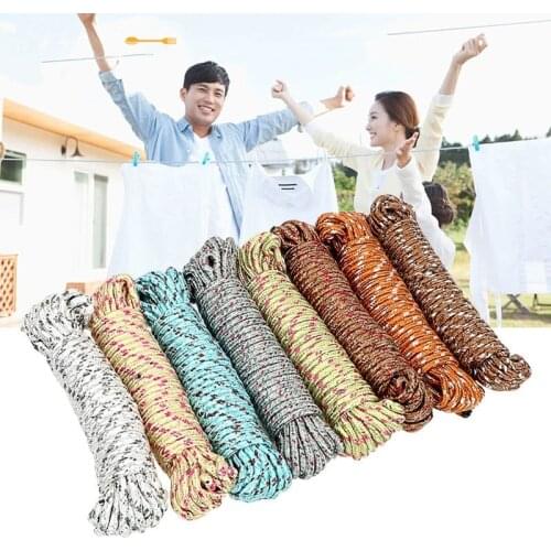 10m Thick Clothes Hanging Rope Line Windproof Anti-slip Sturdy Rope Clotheslines Drying Clothes Nylon Windproof Hanger Line Cord