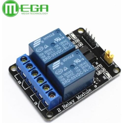 G302 50pcs/lot 2-channel New 2 channel relay module relay expansion board 5V low level triggered 2-way relay module