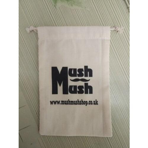 500pcs/lot) 12x15cm customized logo cotton drawsting bag