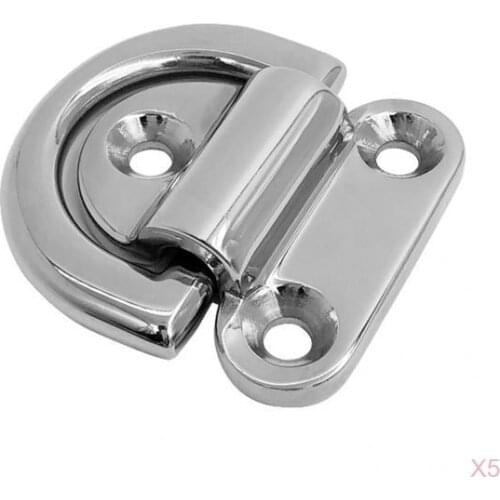 5x Premium Lashing Ring Staple Cleat Tie Down Trailers Marine Boat Truck Horsebox Rope