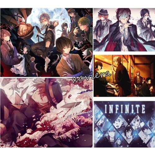 5D DIY Diamond Painting Japanese Anime Bungou Stray Dogs Diamond Cross Stitch Kit Full Square Diamond Embroidery Mosaic Picture