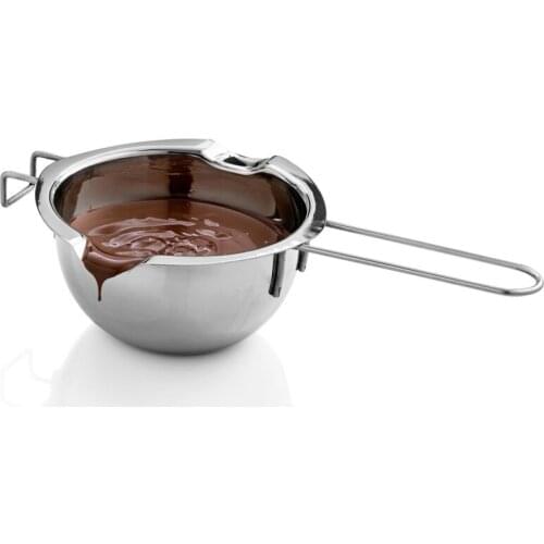 Stainless Steel Chocolate Butter Milt Melting Bowl Pot Long Grip Handle DIY Pastry Dessert Baking Pastry Kitchen Cooking Tools