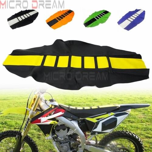 Motocross Enduro MX Ribbed Gripper Traction Seat Cover for Suzuki DR650 DRZ RM RMZ 250 450 EXC XCW TE CRF250 CRF450 R/X/L XR250