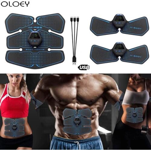 Electric Press Simulator Massager Abdominal Muscle Trainer Sports Gym Home Exercise Fitness Equipment Training Apparatus Workout