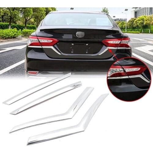 Chrome Rear Tail Light Eyebrow Cover Trim Strip for Toyota Camry L LE XLE 2017 2018 2019 2020 2021