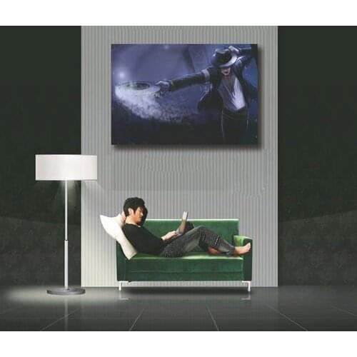 LOL League of Legends Game Canvas Painting Hero MJ Michael Jackson Poster The Nine Tailed Fox Ahri LOL Game Home Decor