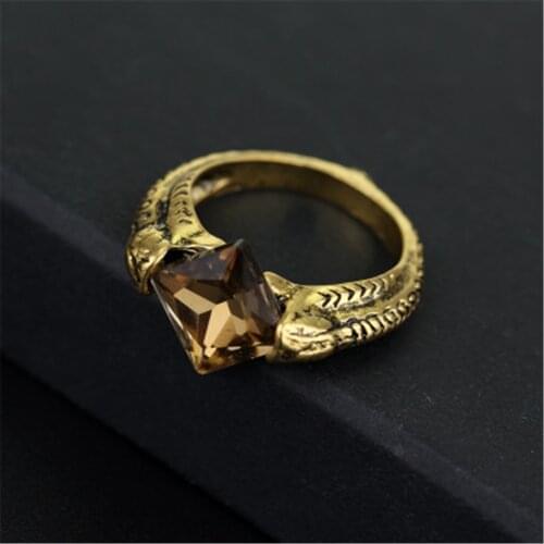 Retro Horcrux Resurrection Stone Ring Deathly Hallows Rings Wizarding World Noble Cosplay Movie Jewelry Christmas New Year Gift