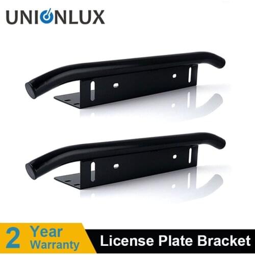 2pcs 23inch Front Bumper License Plate Mount Bracket Holder Bull Bar For Offroad Led Working Light Bar