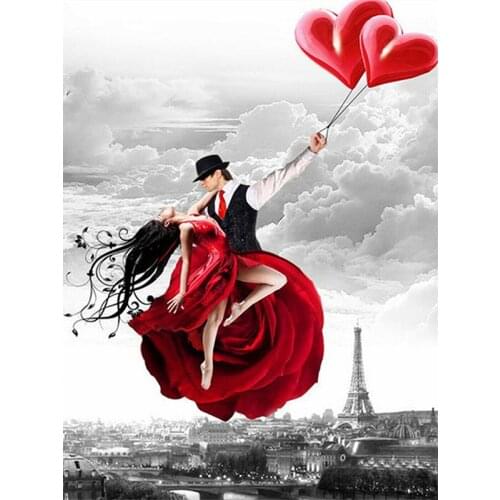 Diy 5D Diamond Painting Couple Love Heart Picture Cross Stitch Full Square Drill Wall Sticker mosaic Embroidery Home Decor