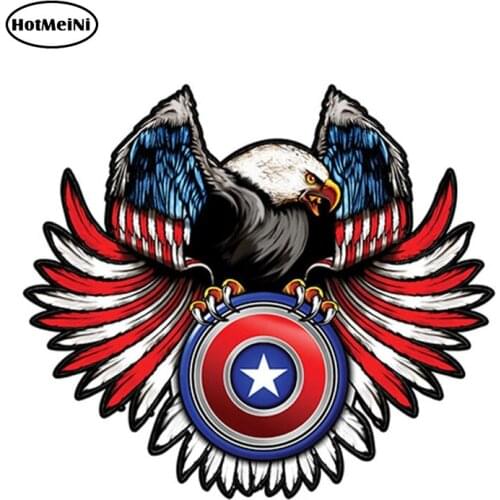 HotMeiNi 13cm x 10cm Bald Eagle RV Decal Sticker Motor home Trailer Truck Golf Cart Vinyl Decal Personality Car Accessories