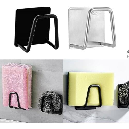 Kitchen Sink Sponge Rack Drain Storage Shelf Stainless Steel Kitchen Wire Ball Rag Organizer Holder Bathroom Organizer