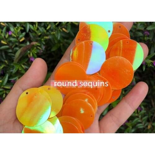 Sewing supplies Round orange sequins orange sequins garment accessories DIY hand orange sequins