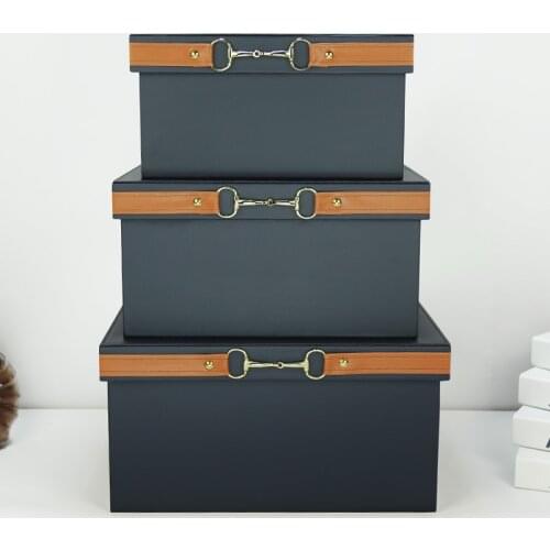 Simple and Modern Soft Storage Model Room Storage Box Cloakroom Decoration Box Leather Crafts Storage Ornaments Fashion Storage