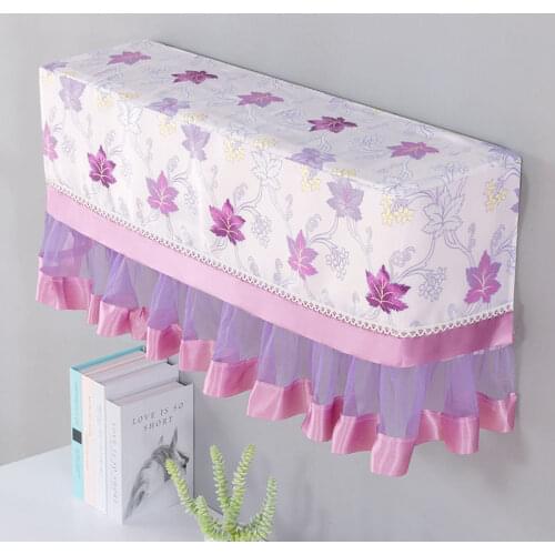 Air Conditioning Dust Cover Elegant Lace Textile Fabric Air Conditioning Cover Decorative Beauty Practical Household Goods E1172