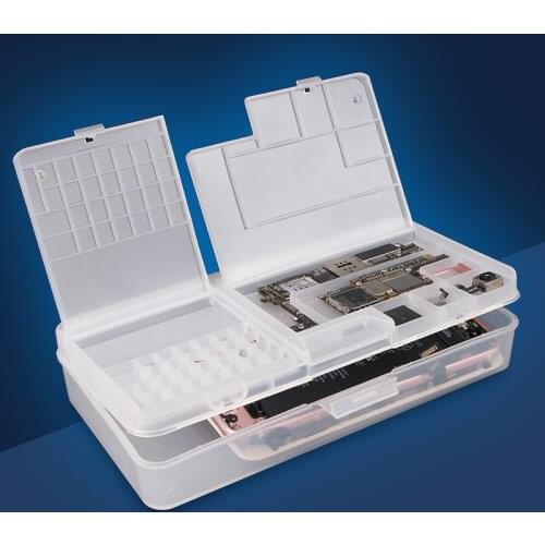 SUNSHINE SS-001A Storage Box Multi-function Phone LCD Screen Motherboard IC Chips Parts Organizer Phone Repair Storage Box