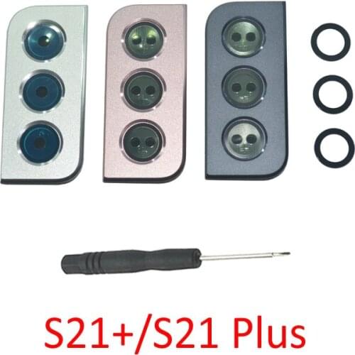 Glass Lens Cover For Samsung S21+ S21 Plus 4G 5G G996B G996U G996U1 G996W G996N Housing Back Camera Safety Frame Glass Holder