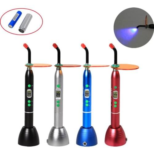 Dental Supplies D2 LED Cordless Wireless Curing Light Lamp Composite Resin Material pink Blue Silver Black 4 Color