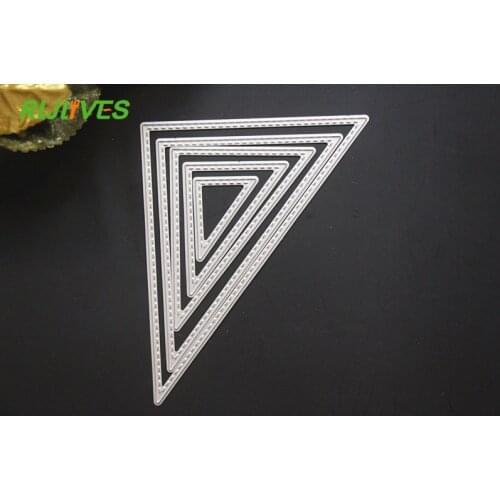 5Pcs/Set Triangle Style Metal Embossing Cutting Dies Stencils for Scrapbooking/Photo Album DIY Garments Accessories
