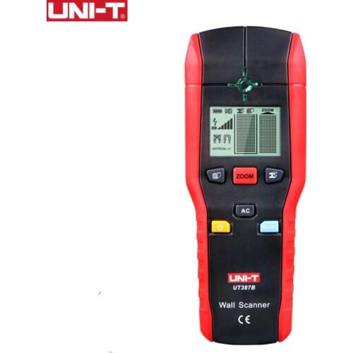 UNI-T Wall Scanners UT387B Ferrous Meters Non-ferrous Metal detectors Copper wood Metal Detector Flashing LED Light Indication