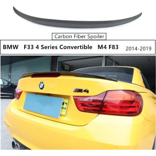 High Quality Carbon Fiber Spoiler For BMW F33 4 Series Convertible M4 F83 425 428 430 435 2014-2019 P Stylel Rear Wing Spoilers
