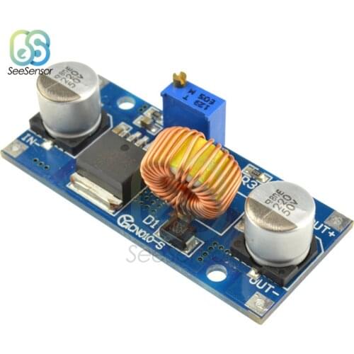 5A XL4015 DC-DC 4-38V to 1.25-36V 24V 12V 9V 5V Step Down Adjustable Power Supply Module LED Lithium Charger With Heat Sink