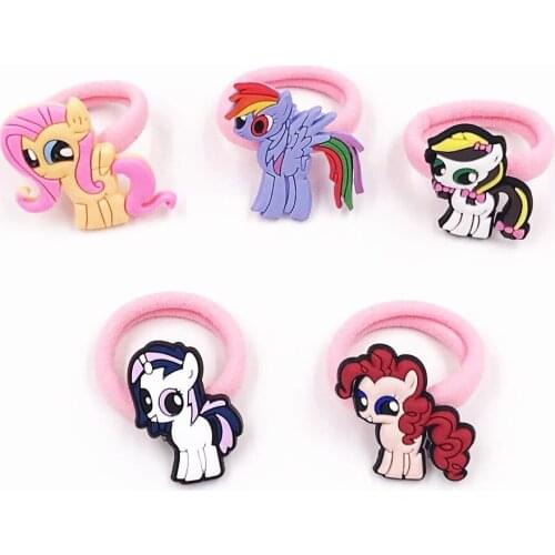 1PCS Cute Kids Cartoon Unicorn Elastic Hair Bands Girls Scrunchy Hair Rope Children Hair Accessories Rubber Hair Bands