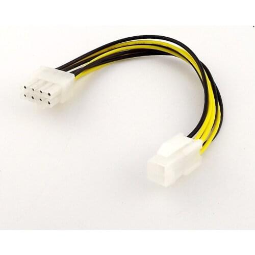 10pcs ATX 4 Pin Male To 8 Pin Female Power Supply Adapter Cable Computer PC DIY 12V