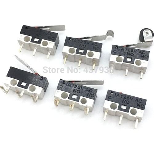 10pcs Limit Switch Push Button Switch 1A 125V AC Mouse Switch 3Pins Micro Switch