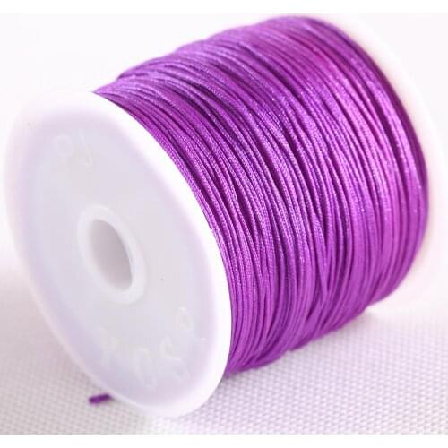 2Rolls 0.5MM Nylon String Thread For Diying Neckalce Bracelet Tassels Beading Purple Cord 50M/Roll