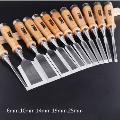 5 Pcs 6,10,14,19,25mm Carving Chisel Carpenter Tools Flat Woodworking Chisel Tool Set Professional Wood Carving Knife Hand Tools